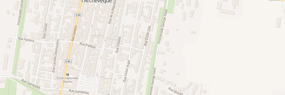 Plan du 25 Rue Emile Zola à Villeneuve-l’Archevêque