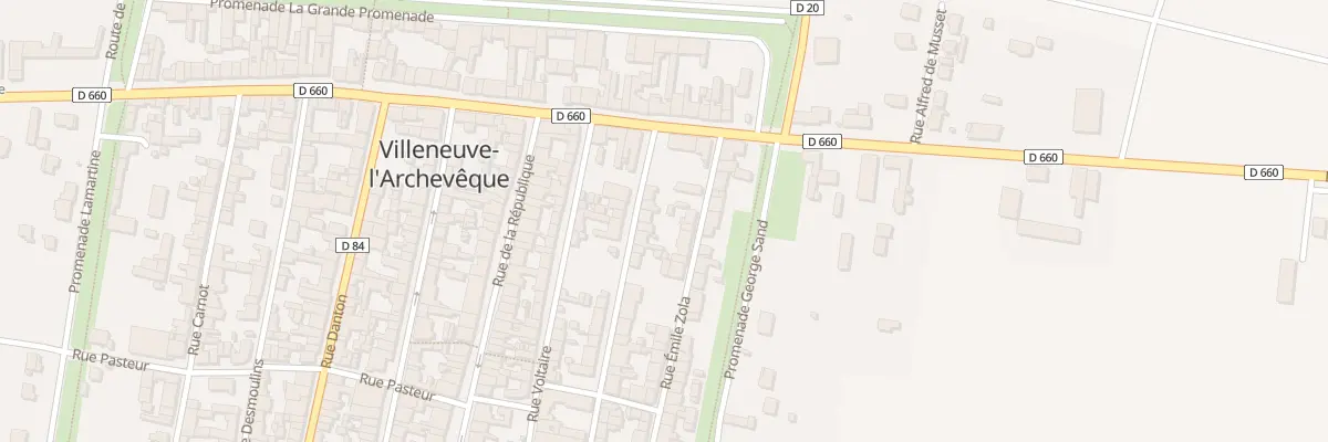 Plan du 50 Rue Victor Hugo à Villeneuve-l’Archevêque