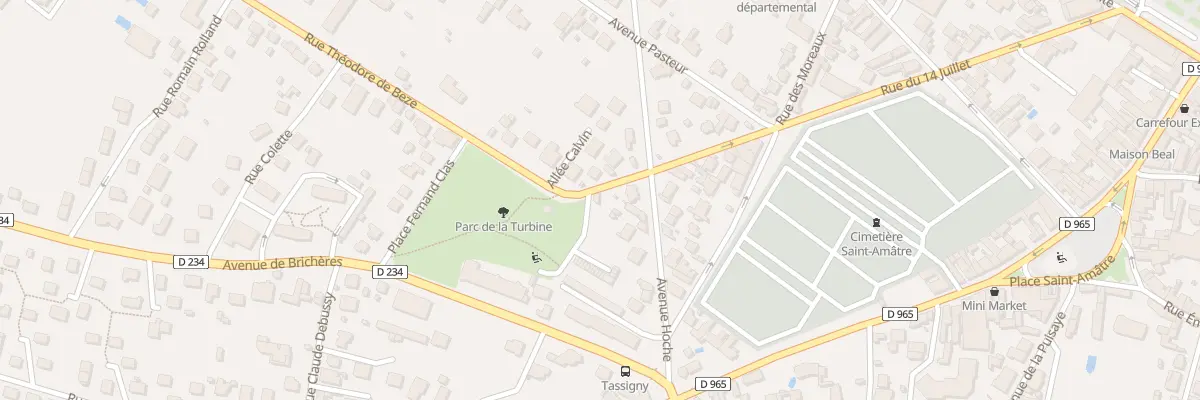 Plan du 1 Rue Théodore de Bèze à Auxerre
