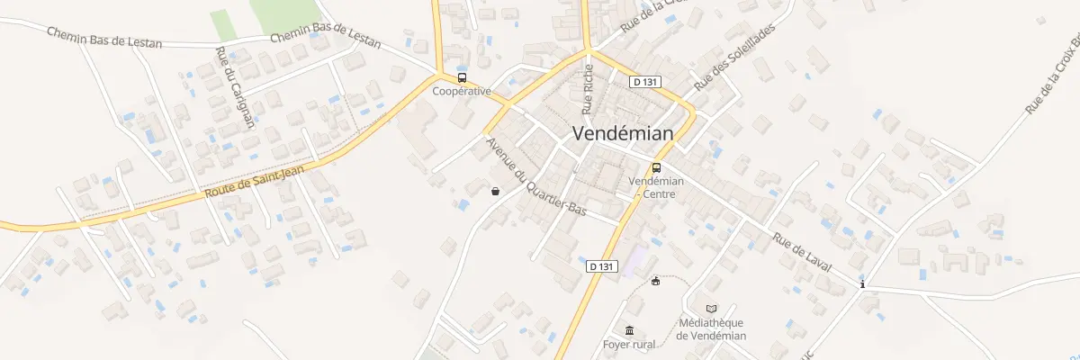 Plan du 12 Av du Quartier Bas à Vendémian