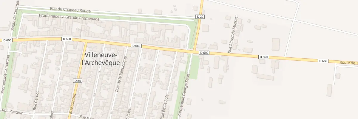 Plan du 64 Rue Emile Zola à Villeneuve-l’Archevêque