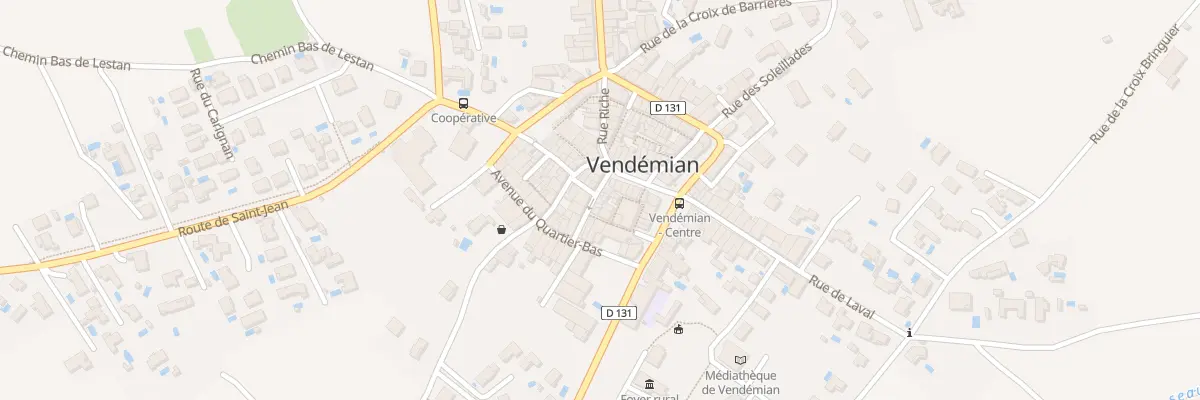 Plan du 5 Rue de la Place à Vendémian