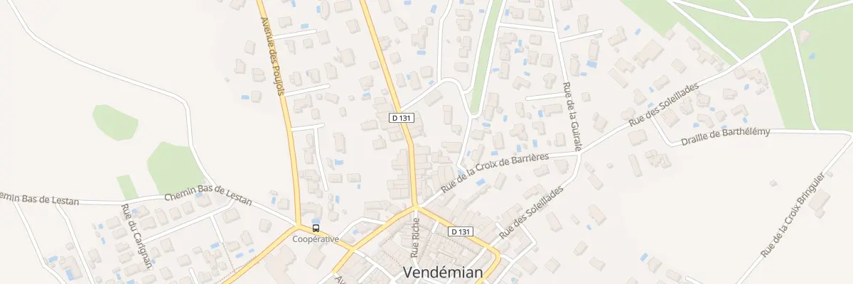 Plan du 8 Rte de Montpellier à Vendémian