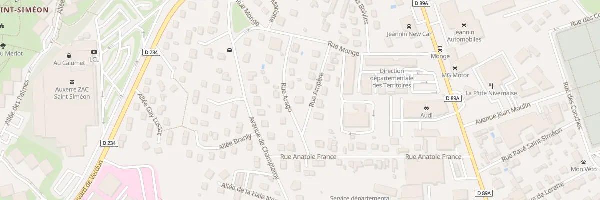 Plan du 1 Rue Ampère à Auxerre