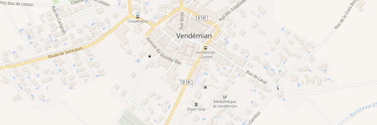 Plan du 2 Av du Quartier Bas à Vendémian