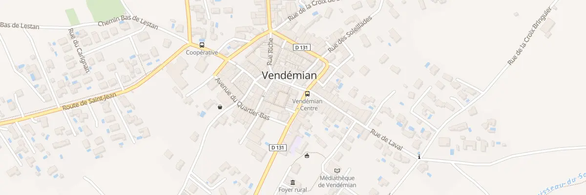 Plan du 2 Av de la Calade à Vendémian