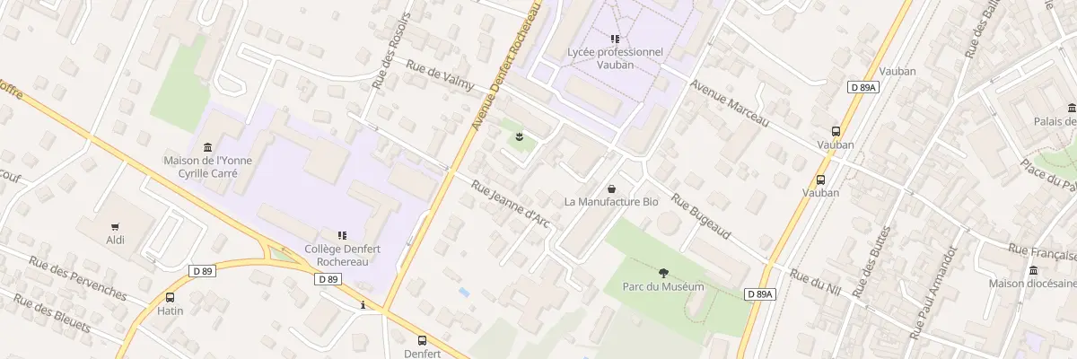 Plan du 6 Rue Jeanne d’Arc à Auxerre
