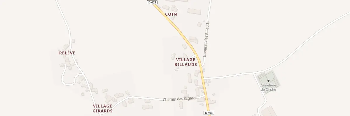 Plan du 5097 Village Billaud à Cindré