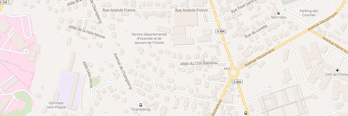 Plan du 16 All du Clos Rativeau à Auxerre