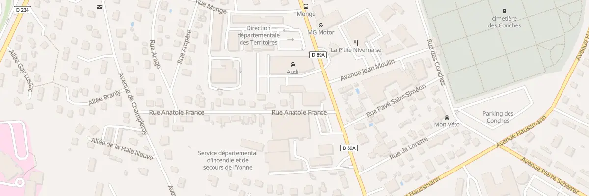 Plan du 4 Rue Anatole France à Auxerre