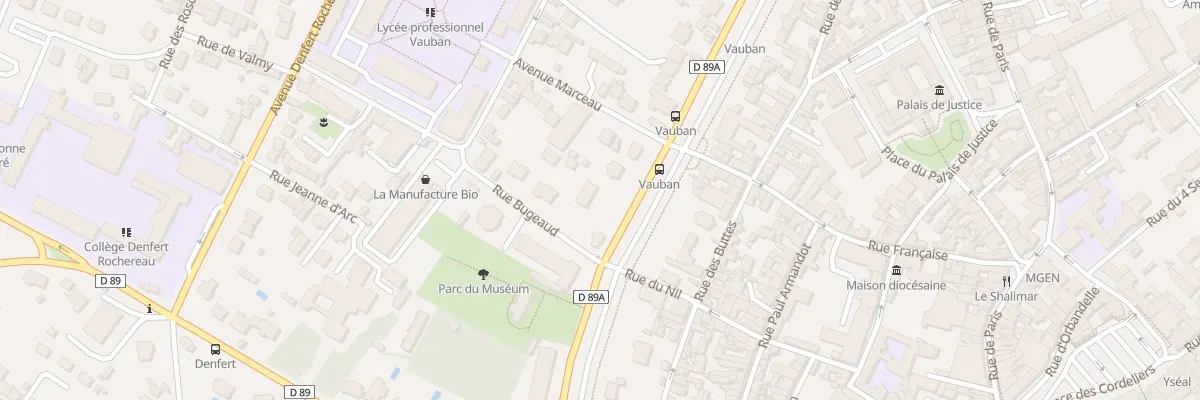 Plan du 11 Bd Vauban à Auxerre