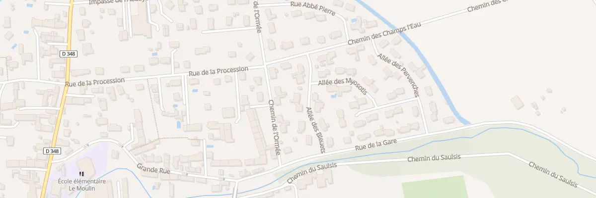 Plan du 5 All des Bleuets à Gurgy