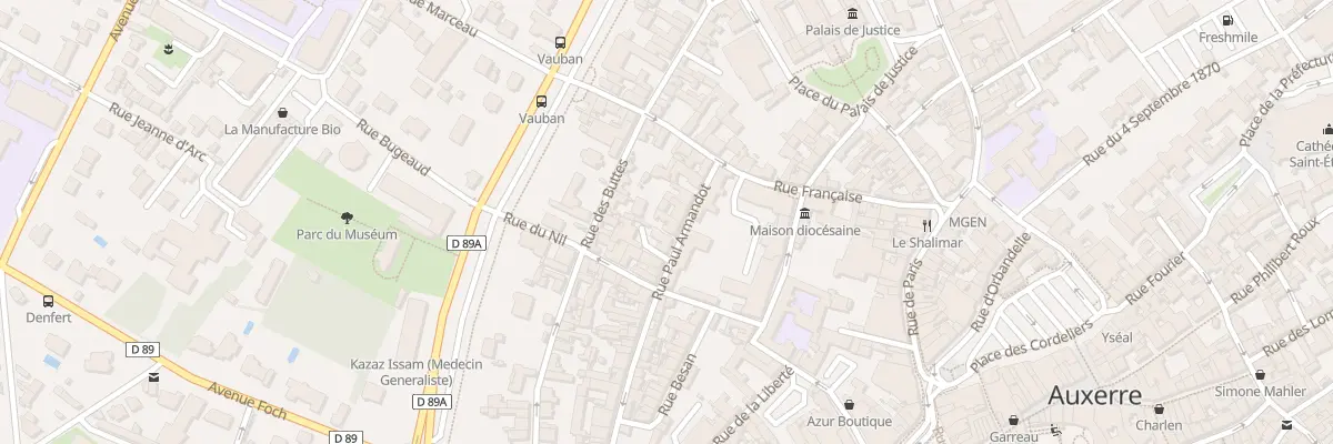 Plan du 29B Rue Paul Armandot à Auxerre