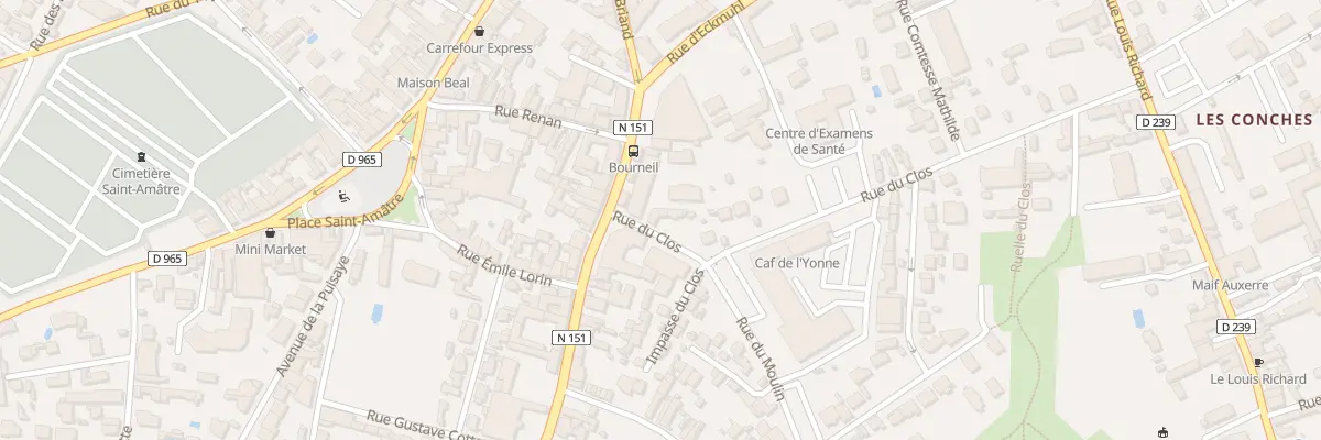 Plan du 3 Rue du Clos à Auxerre
