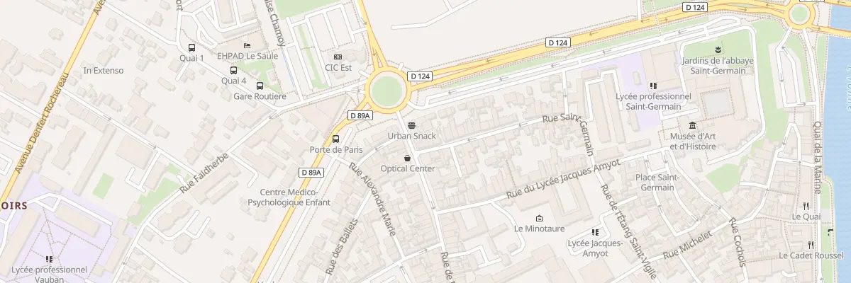 Plan du 1 Rue St Germain à Auxerre