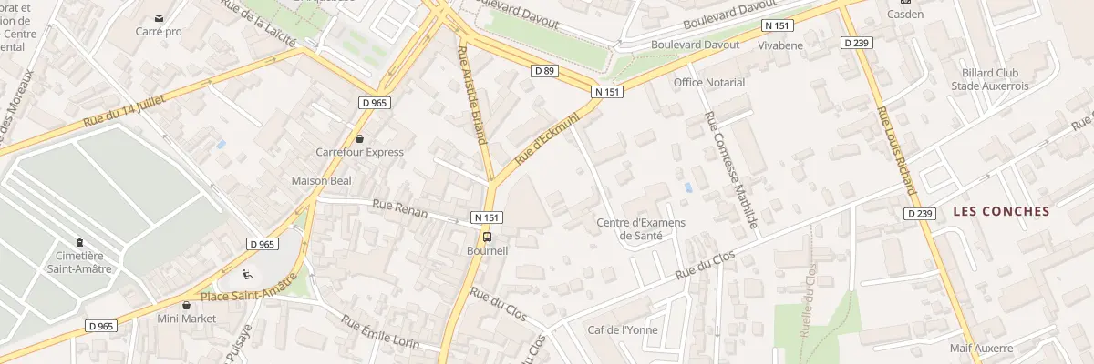 Plan du 7 Rue d’Eckmühl à Auxerre