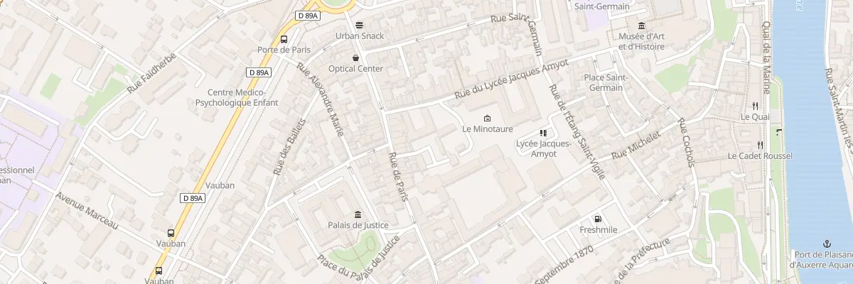 Plan du 2 Rue du Lycée Jacques Amyot à Auxerre