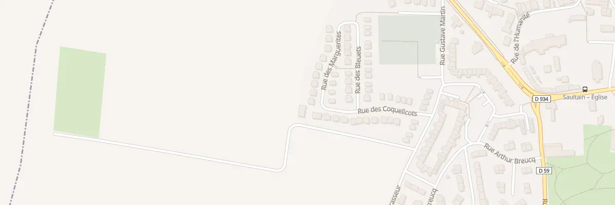 Plan du 2 Rue des Marguerites à Saultain