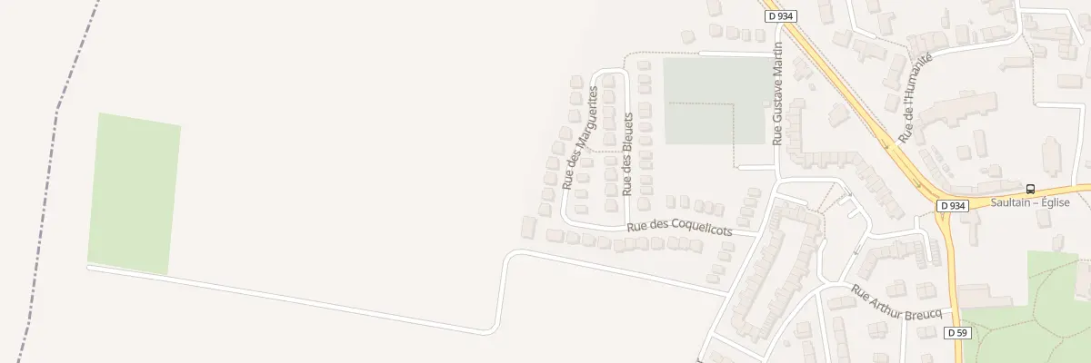 Plan du 6 Rue des Marguerites à Saultain