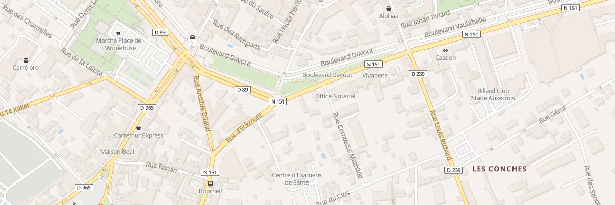 Plan du 6 Bd Davout à Auxerre