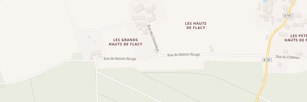 Plan du 8 Rue de Maison Rouge à Flacy