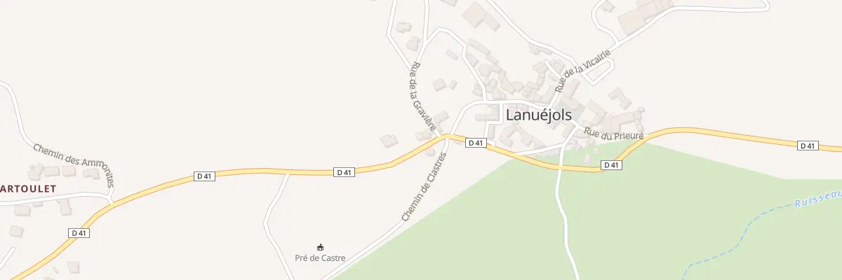 Plan du 5037 Lanuejols Village à Lanuéjols