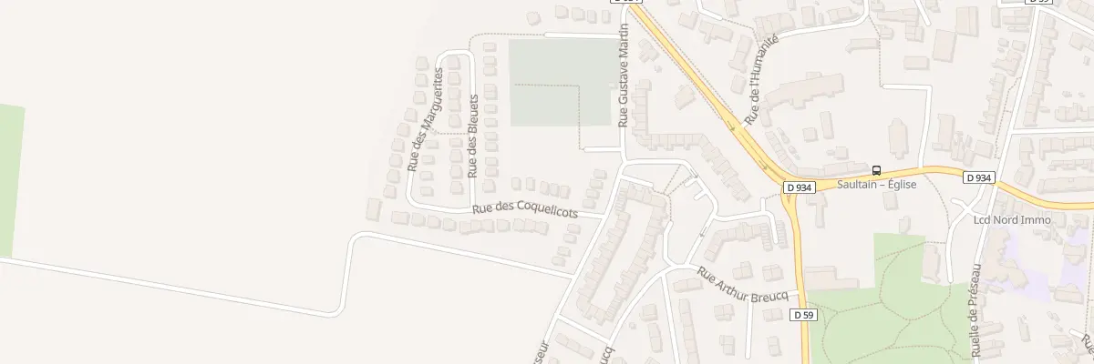 Plan du 5 Rue des Coquelicots à Saultain