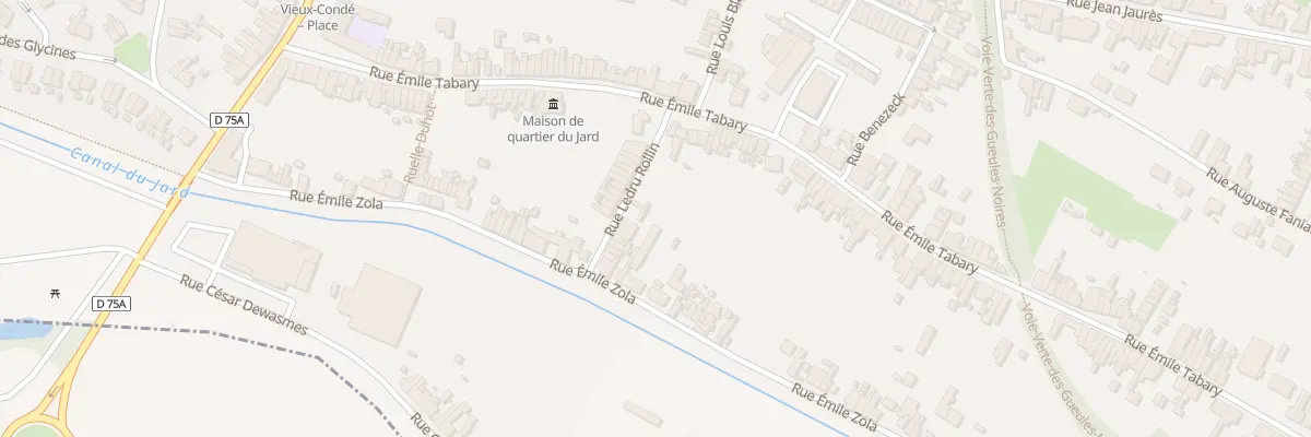 Plan du 299 Rue Emile Zola à Vieux-Condé