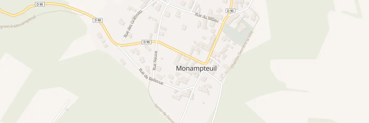 Plan du 4 Rue de la Chaussée Romaine à Monampteuil