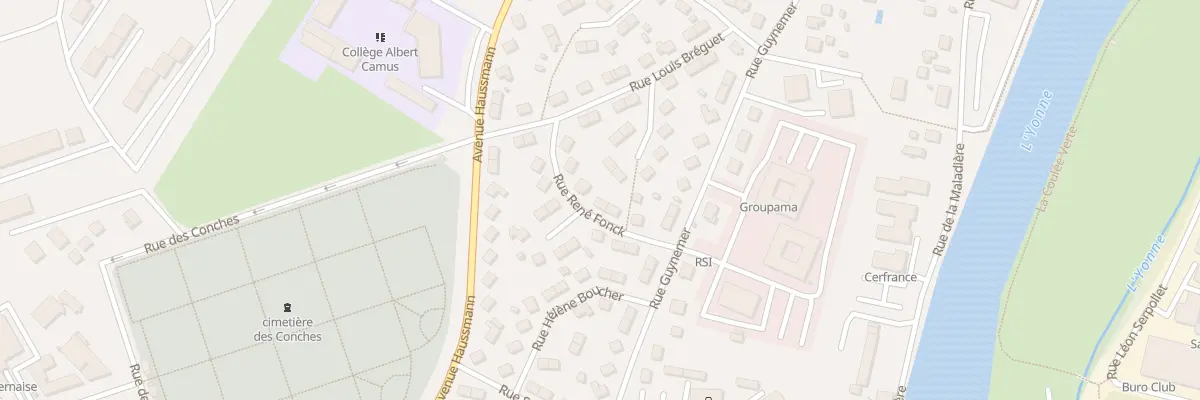 Plan du 7 Rue René Fonck à Auxerre