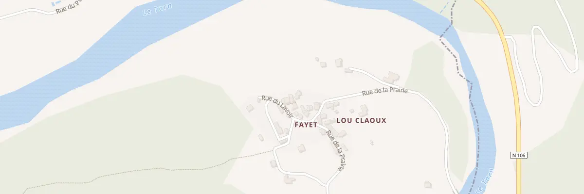 Plan du 5450 Fayet à Gorges du Tarn Causses