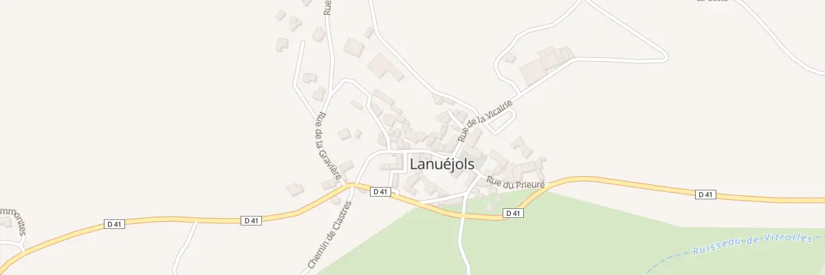 Plan du 5010 Lanuejols Village à Lanuéjols