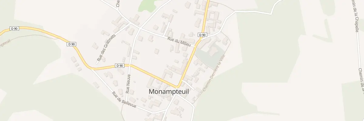 Plan du 7 Rue de la Chaussée Romaine à Monampteuil