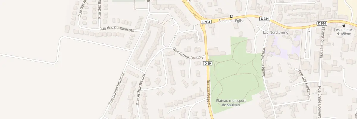 Plan du 23 Rue Arthur Breucq à Saultain