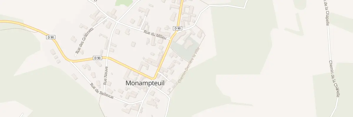 Plan du 16 Rue de la Chaussée Romaine à Monampteuil
