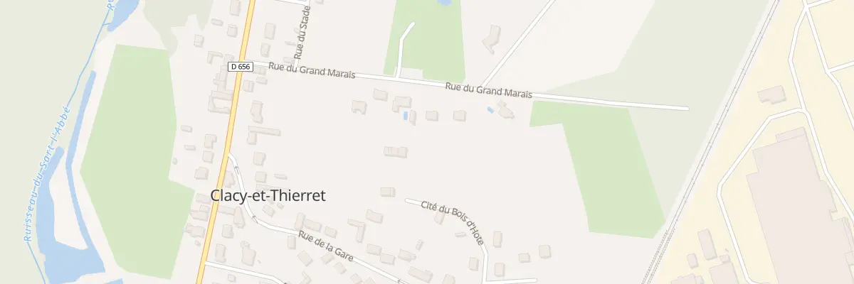 Plan du 9004 Rue du Grand Marais à Clacy-et-Thierret