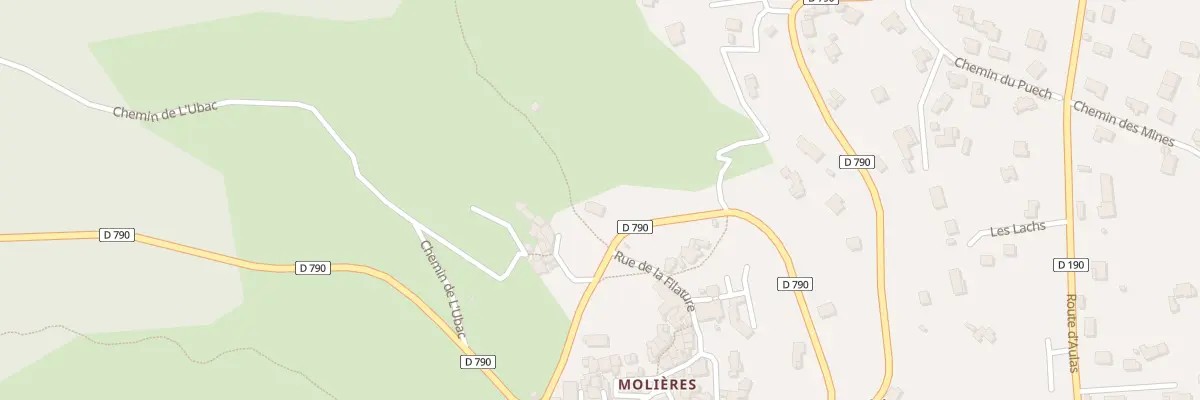 Plan du 5372 La Poujade à Molières-Cavaillac