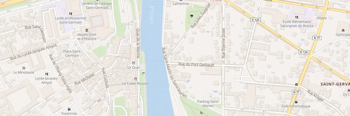 Plan du 25 Rue du Port Gerbault à Auxerre