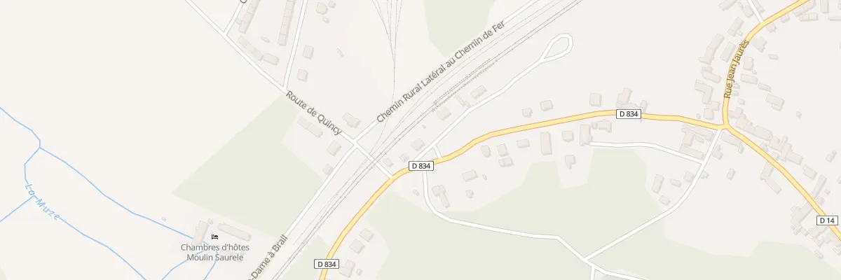 Plan de la Rue de la Gare à Mont-Notre-Dame