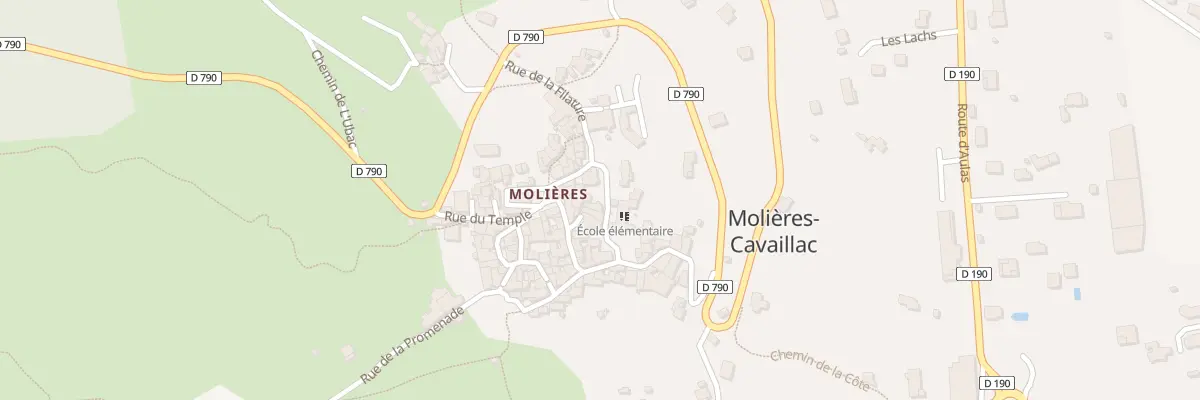 Plan du 5031 Rue des Ecoles à Molières-Cavaillac