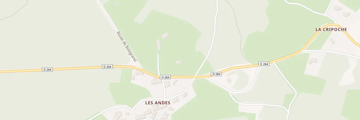 Plan du 5456 Les Andes à Fournols