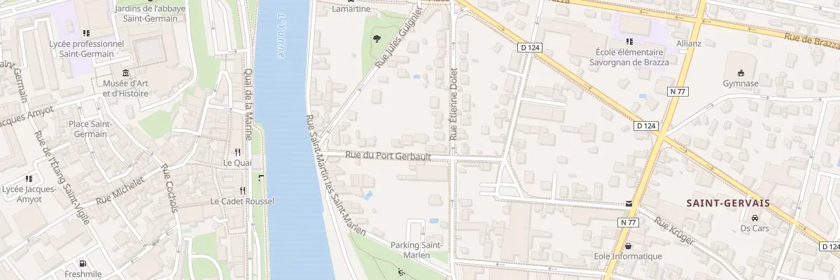 Plan du 13 Rue du Port Gerbault à Auxerre