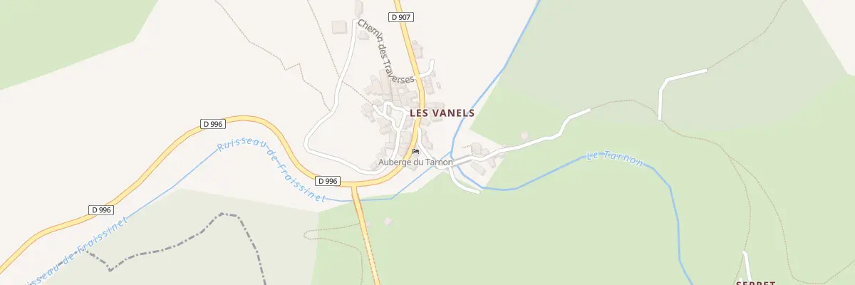 Plan du 5007 Les Vanels à Vebron