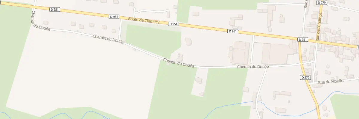 Plan du 2 Che du Douée à Dornecy