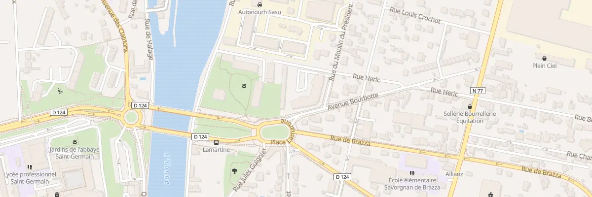 Plan du 1B Av Bourbotte à Auxerre