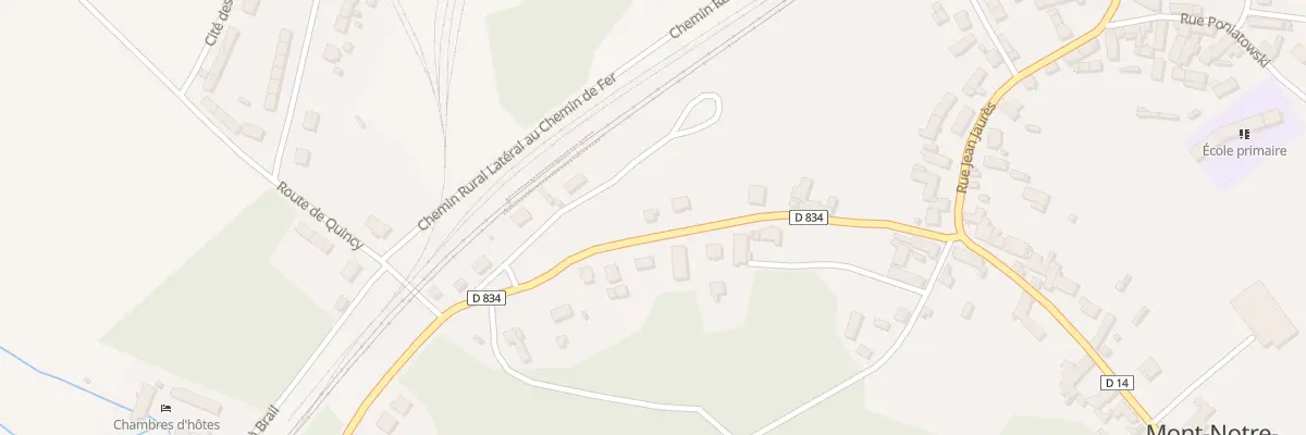 Plan du 8 Rue de la Gare à Mont-Notre-Dame