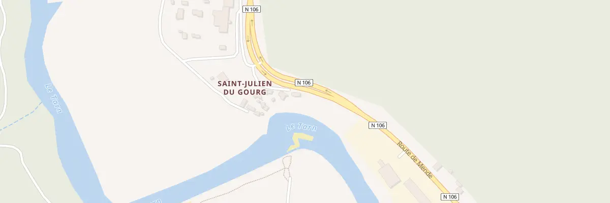 Plan du 6295 Saint Julien du Gourg à Florac Trois Rivières
