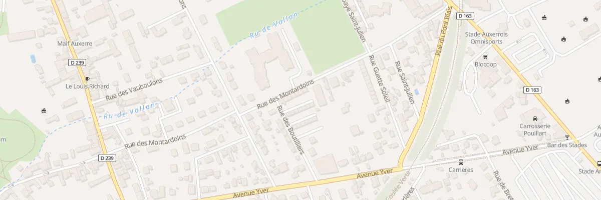 Plan du 1X Rue des Boutilliers à Auxerre