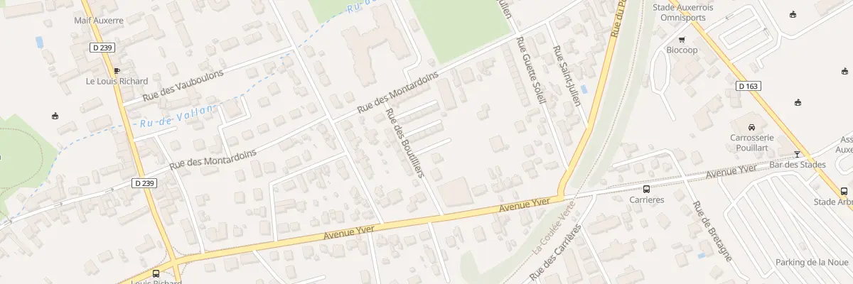 Plan du 5W Rue des Boutilliers à Auxerre
