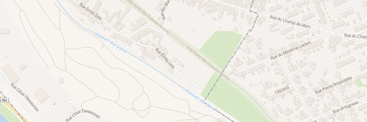 Plan du 936 Rue Emile Zola à Vieux-Condé